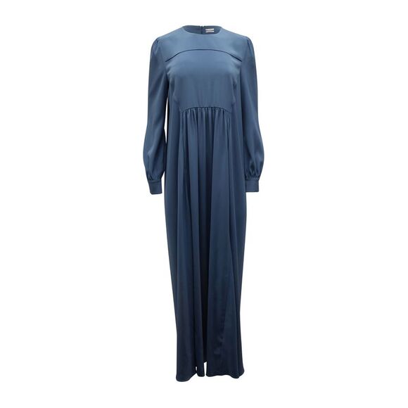 CO Dresses & Skirts - Co Long Sleeve Maxi Dress in Blue Triacetate